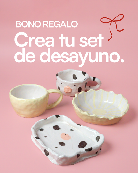 TALLER CERÁMICA SET DE DESAYUNO (BONO REGALO)