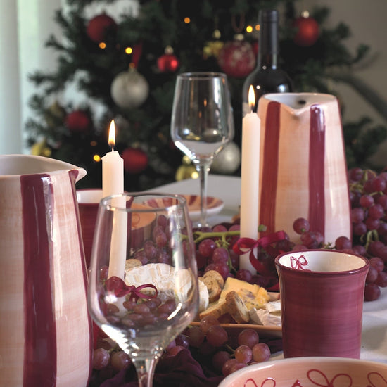 jarra de cerámica artesanal navideña